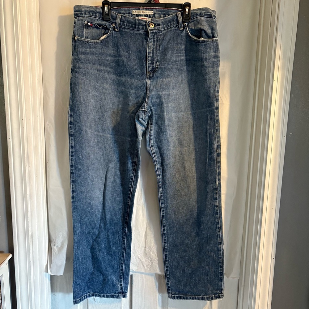 Vintage Y2K Tommy Hilfiger Boyfriend Jeans Women Sz 16 High Rise Comfort Grunge